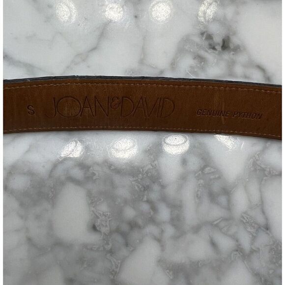 JOAN & DAVID Womans Belt GENUINE PYTHON Size Small Silver Buckle And End Tip - Picture 5 of 9